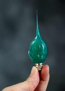 Dark Green Colored Silicone Light Bulb (Unscented)