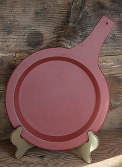 Distressed Wooden Skillet - Tuscan Red