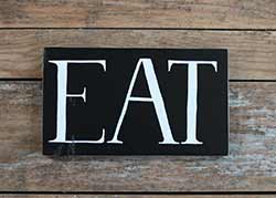 Eat Wood Sign - 9 inch