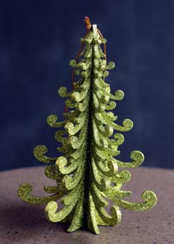 Laser-cut Wood Tree Ornament