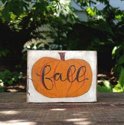 Fall with Pumpkin Small Sign