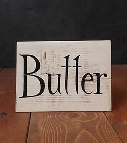 Butter Hand Lettered Wood Sign (Color Options Available)