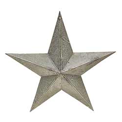 Galvanized Metal Barn Star, 12 inch