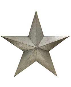 Galvanized Metal Barn Star, 24 inch
