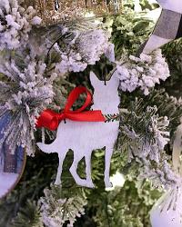 German Shepherd Ornament with Wreath