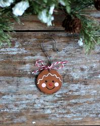 Mini Gingerbread Head Ornament