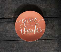 Give Thanks Typography Plate