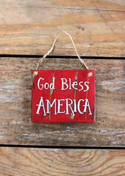 God Bless America Sign/Ornament