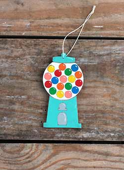 Gumball Machine Personalized Ornament - Blue