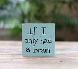 If I Only Had A Brain Shelf Sitter Sign
