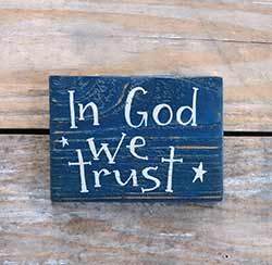 In God We Trust Wood Sign