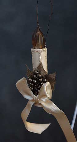 Traditional Candle Ornament - Ivory
