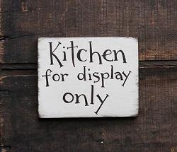 Kitchen For Display Only Small Sign (Choose color)