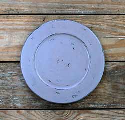 Distressed 9.5 inch Candle Plate - Lavender