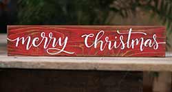 Merry Christmas Wood Sign - Script