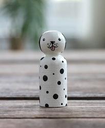 Dalmatian Peg Doll (or Ornament)