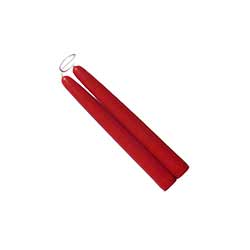 6 inch Sweetheart Red Mole Hollow Taper Candles (Set of 2)