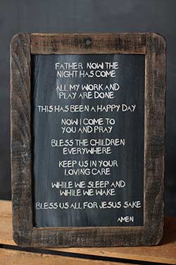 Good Night Prayer Blackboard