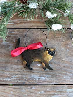 Cat Personalized Ornament - Siamese