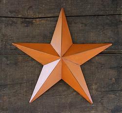 Pumpkin Orange Barn Star (Multiple Size Options)