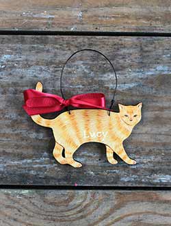 Cat Personalized Ornament - Orange Tabby
