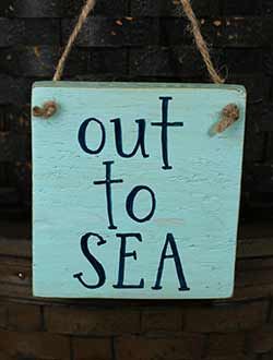 Out to Sea Small Wood Sign