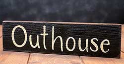 Outhouse Wood Sign (Colors available)