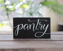 Pantry Small Wood Sign (Custom Color)