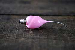 Pink Colored Silicone Light Bulb (Unscented)