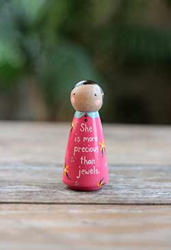 More Precious Than Jewels Scripture Doll - Pink (or Ornament)