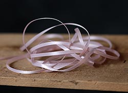 Light Pink Double Faced Poly Satin Ribbon, 1/8 inch