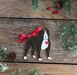 Pit Bull Personalized Ornament - Brown