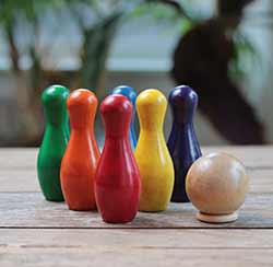 Rainbow Tabletop Bowling Set (Set of 8)