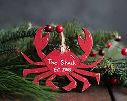 Red Crab Ornament (Personalized)