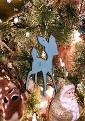 Retro Baby Deer Ornament (Personalized!)