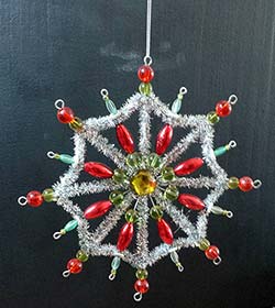 Tinsel Star Ornament