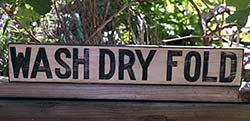 Wash, Dry, Fold Hand-Lettered Sign