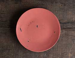 Distressed 6 inch Candle Plate - Coral Pink