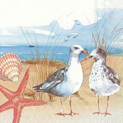 Seagulls at the Beach Paper Luncheon Napkins