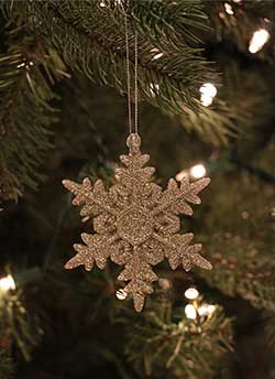 Vintage Silver Snowflake Ornament