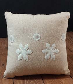 White Snowflakes Pillow