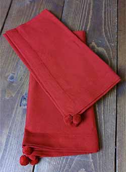 Whimsy Reindeer Red Napkin