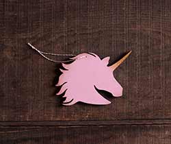Unicorn Ornament - Pink & Gold (Personalized)