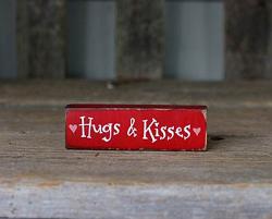Hugs & Kisses Mini Stick Sign