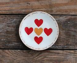 Love Never Fails Hand Painted Plate