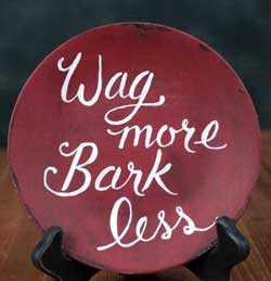 Wag More Bark Less Decorative Plate