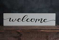 Welcome Wood Sign (Custom Color)